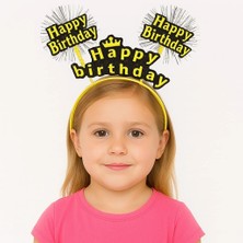 Shopwave Doğum Günü Kutlaması Için Sarı Taç – Işıltılı Yazılı Parti Tacı (5047)