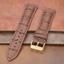 Onywatch 22 mm Deri Saat Kordonu Altın Tokalı 22 mm Kordon Gold 22 mm Saat Kayışı 22 mm Deri Saat Kayışı