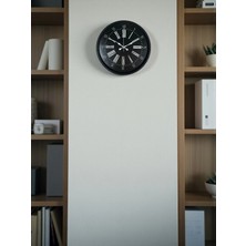 Mey İthalat Mey Ithalat® 36 cm Siyah Dekoratif Duvar Saati