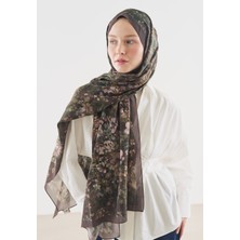 Fresh Dark Beauty Desenli Pamuk Viskon Şal Erik Çürüğü