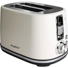 Berghoff Gem Concept 2 Dilim Ekmek Kızartma Makinesi – 1000 W, Paslanmaz Çelik Gövde | Vanilya Krem