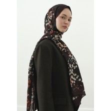 Fresh Avrıl Desenli Pamuk Viskon Şal Ağaç Kabuğu