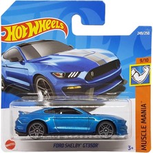 Hot Wheels - Ford Shelby GT350R - Muscle Mania 9/10 - HCW36 - Kısa Kart - Mavi Metalik - Mattel 2022