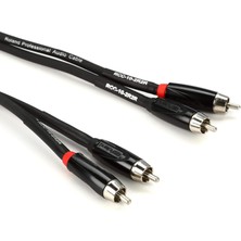 Roland Siyah Serisi Bağlantı Kablosu, Çift Rca - Rca'ya, 10 Fit