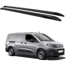Auto Paw Peugeot Partner Van 2023+ Araç Üstü Alüminyum Tavan Yan Rayları Plus Serisi - Siyah