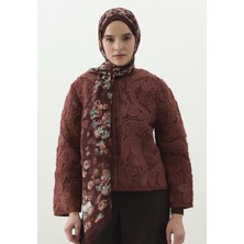 Fresh Bordo Secret Pearl Desenli Pamuk Viskon Şal