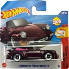 Hot Wheels Porsche 911 Turbo Cabriolet, 2025 Koleksiyonu, 239/250, Tekli Araba, HYW37