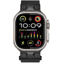 Maks Technology Watch Ultra 49MM Mkst KRD-107 Metal Hasır Kordon-Siyah