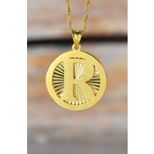 R Harf Kolye Ucu 22 Ayar A075845