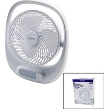 Shopwave USB 7 Inç- 20CM Masa Üstü Fan Vantilatör Işıklı 5W 180 Derece 3 Kademe Hız - 3 Pervane STAND=24.8X30.5X8CM Aufn-01 (5047)