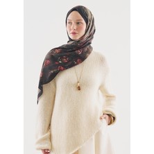Fresh Evelyne Desenli Pamuk Viskon Şal Siyah