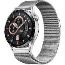 Maks Technology Galaxy Watch 46MM Mkst Band-12 22MM Metal Hasır Kordon-Gümüş