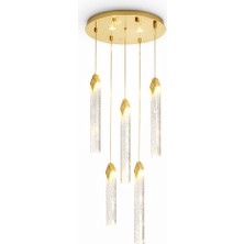 Noya Lighting Modern Avize Modelleri - LED Avize - 5 Sarkıtlı Ledli Avize - Lüks Salon Avizesi 27CM