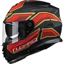 Ls2 Storm 2 Foggy Mat Siyah-Kırmızı Kask