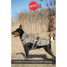 Salya Store Büyük Irk Köpek Yağmurluğu, Pixel & Earth Camo 9-55KG