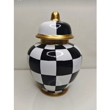 Manushum El Boyaması Porselen Mckenzie Dekoratif Küp