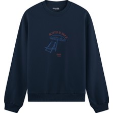 The Lucid Lab Sotto Il Sole Oversize Sweatshirt - Lacivert