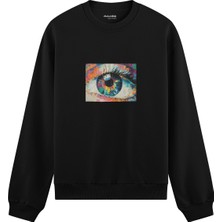 The Lucid Lab Eye Oversize Sweatshirt - Siyah