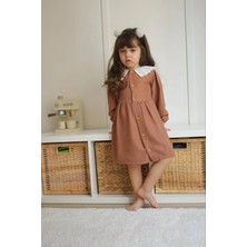 Pantulux Kız Çocuğu Fistolu Kıyafet Dantel Bebe Yaka Detaylı Şık Günlük KIYAFET-J3024-J071