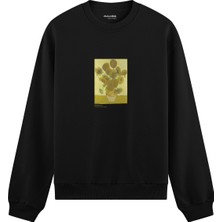 The Lucid Lab Sunflowers Oversize Sweatshirt - Siyah