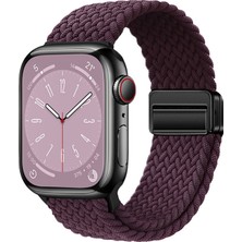 Maks Technology Watch 10 46MM Mkst KRD-134 Örgü Tasarımlı Hasır Kordon Strap Kayış - Koyu Mor
