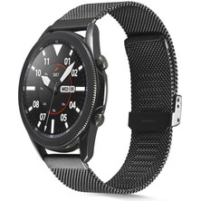 Maks Technology Galaxy Watch 46MM Uyumlu Krd-45 22MM Metal Mkst Kordon-Siyah