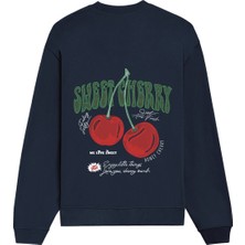 The Lucid Lab Sweet Cherry Oversize Sweatshirt - Lacivert
