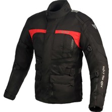 Vexo Adventure H2O XL Beden Siyah-Kırmızı Su Geçirmez Tekstil Mont Motosiklet Kullanımı İçin