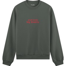The Lucid Lab Small Boobs Big Dreams Oversize Sweatshirt - Antrasit