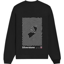 The Lucid Lab Silverstone Circuit Artwork Oversize Sweatshirt - Siyah