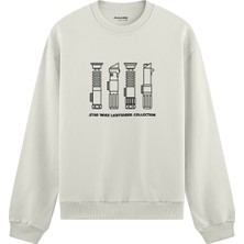 The Lucid Lab Star Wars Lightsaber Collection Oversize Sweatshirt - Beyaz