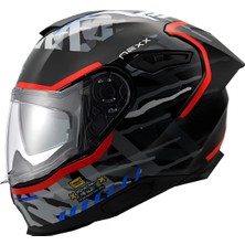 Nexx Y.100R Urbangram Mat Siyah-Kırmızı Kask