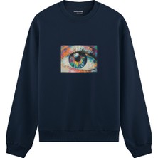 The Lucid Lab Eye Oversize Sweatshirt - Lacivert