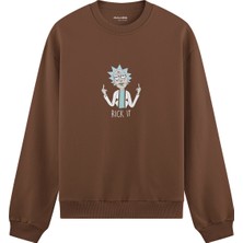 The Lucid Lab Rick It Oversize Sweatshirt - Kahverengi