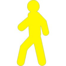 Kaizen Market Zemin Işaretleme Bandı Adam Şekil (16 Lı Paket)