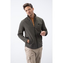 Tommy Life Haki Fermuarlı Dik Yaka Su ve Rüzgar Geçirmez Softshell Erkek Mont - 88050