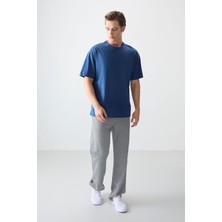 Air Jones Parlament %100 Pamuk Kalın Yumuşak Dokulu Oversize Fit Basic Erkek T-Shirt - 88353