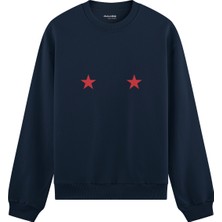 The Lucid Lab Star Babe Oversize Sweatshirt - Lacivert