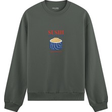 The Lucid Lab Sushi Lover Club Oversize Sweatshirt - Antrasit