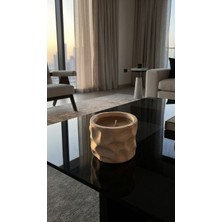 El Yapımı Modern Tasarım Dekoratif Geometrik Soya Mum (9x8)