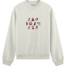 The Lucid Lab Star Wars Christmas Icons Oversize Sweatshirt - Beyaz