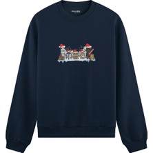 The Lucid Lab Star Wars Christmas Crew Oversize Sweatshirt - Lacivert
