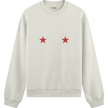 The Lucid Lab Star Babe Oversize Sweatshirt - Beyaz