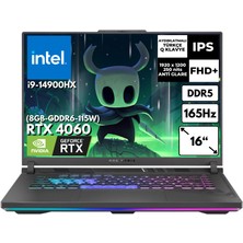 Asus Rog Strix G16  Intel Core I9-14900HX 24-Gbddr5  256 GB SSD 16'' Fhd+ 165Hz (8GB-RTX4060-140W)  Win 11 Pro G614JVR-N3243AT71