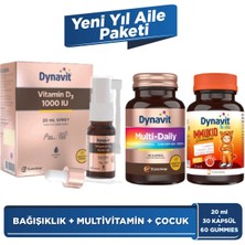 Dynavit Multidaily + Immukid + Vitamin D3 1000 Iu (25MCG) – Yeni Yıl Aile Paketi