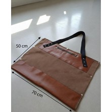 Zyla Porting Su Geçirmez Kanvas - Fermuar Cepli - Çıt Çıtlı Ağır Hizmet, Şömine ve Kamp Çantası 70X50 cm