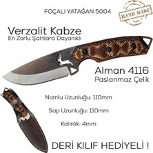 Foçalı 5004 Verzalit Yatağan El Yapımı 22CM Av Kamp Bıçağı