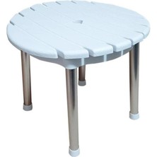 abnturk Dünyanın En Sağlam Taburesi Alüminyum Paslanmaz Ayaklı Kaymaz Yuvarlak Lambiri Banyo Taburesi