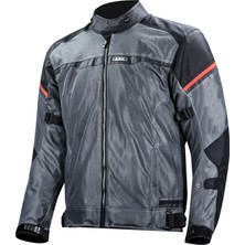 LS2 Riva Siyah-Gri-Kırmızı Mont Aşınmaya Dayanıklı Polyester Malzeme ile 4 Mevsim Kullanım