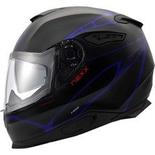 Nexx Y.100 B-Sıde Mat Siyah-Navy Mavi Kask